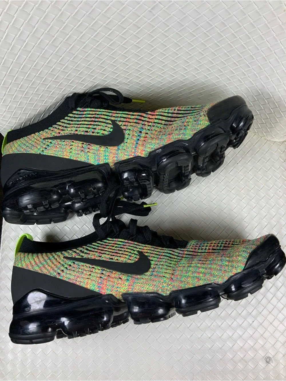 Nike Men’s Multicolor Flyknit Athletic Shoes with Black Accents